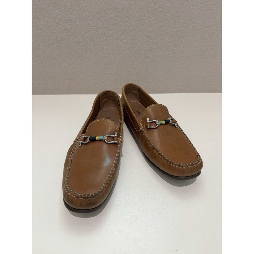 RIOMAR Waterman Deck Driver Brown Tan Slip On Leather Shoes Loafers Mens 14
